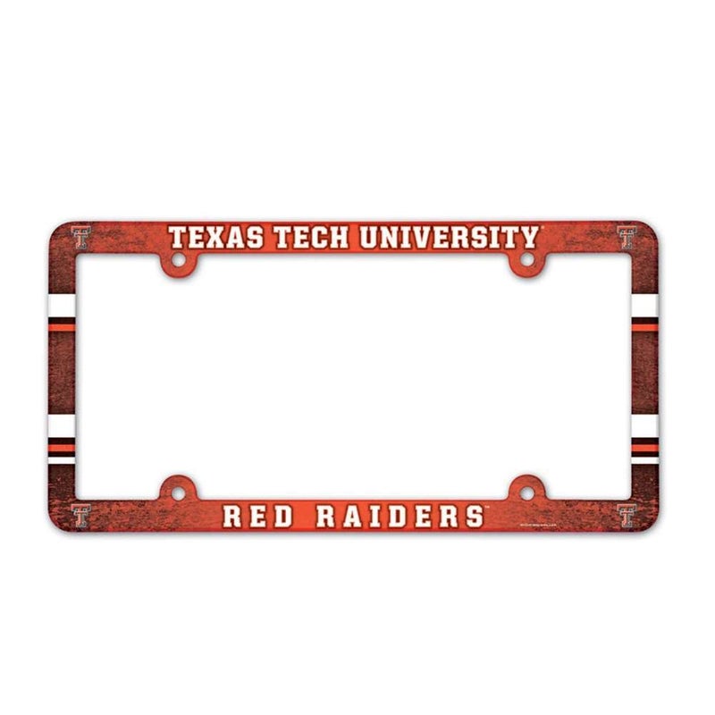 NCAA License Plate with Full Color Frame, Texas Tech University